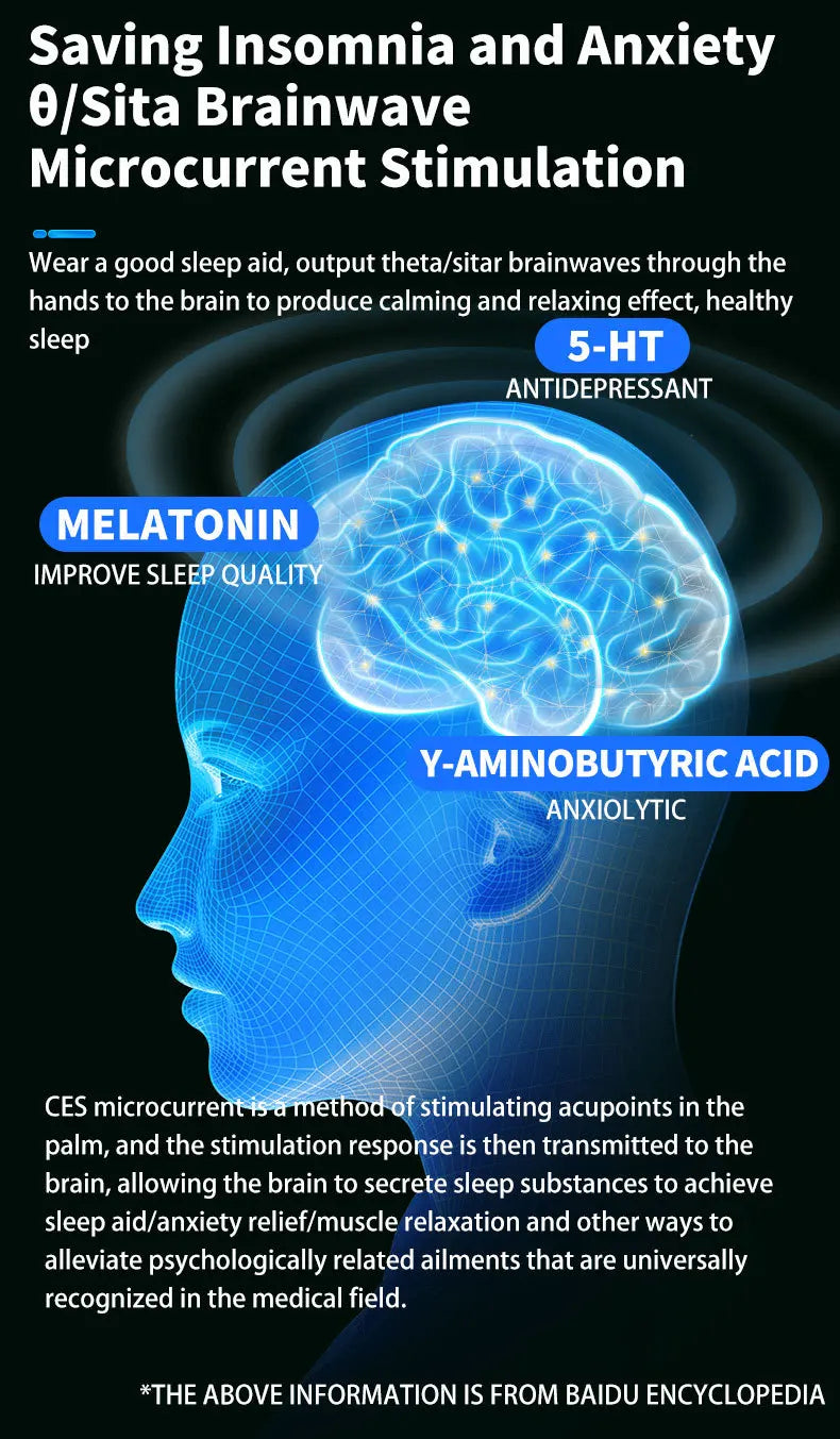 CES Intelligent Sleep Aid Watch Device Microcurrent Pulse Sleeping Instrument Rest Insomnia Hypnosis Anxiety Relief Sleeping Aid