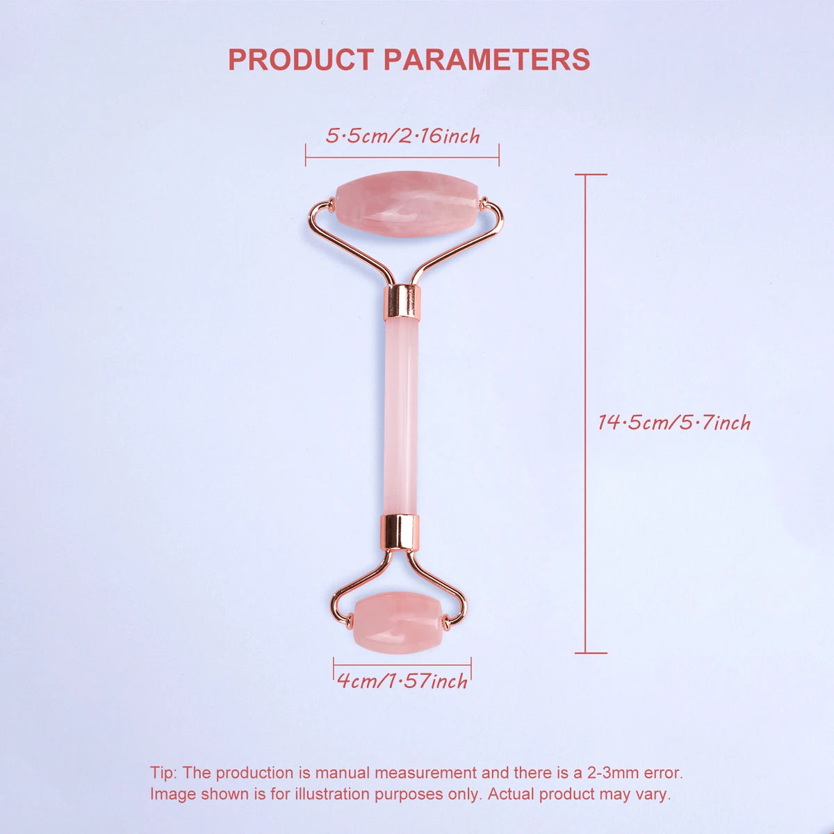 Rouleau quartz rose — Rituel détente visage & préparation au sommeil