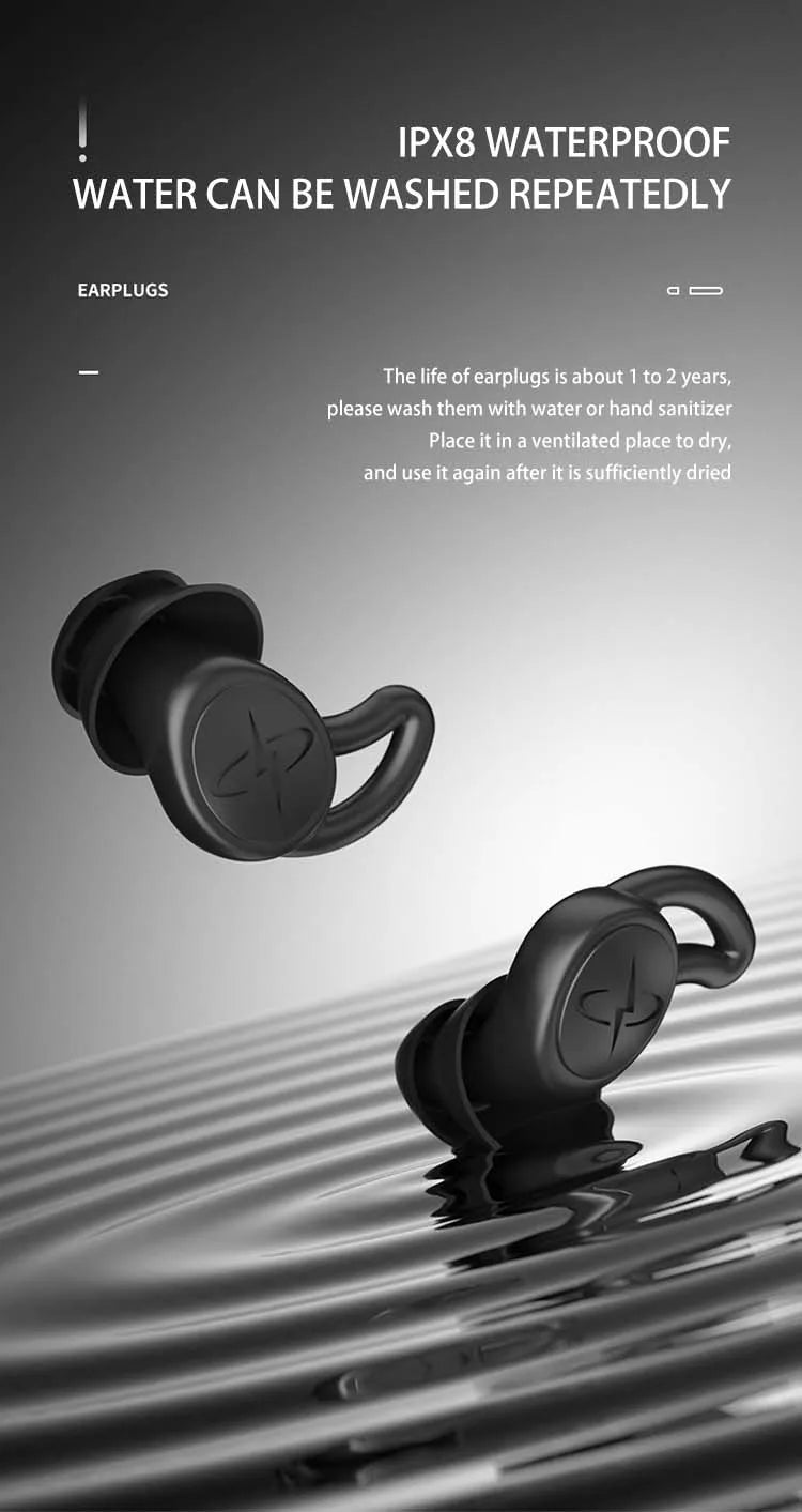 Bouchons silicone imperméables — Isolation sonore & sommeil naturel