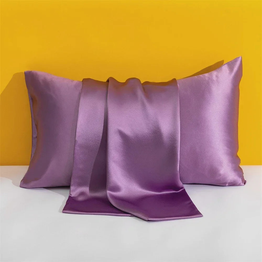 Taies d'oreiller satin soie — Beauté nocturne & sommeil ressourçant