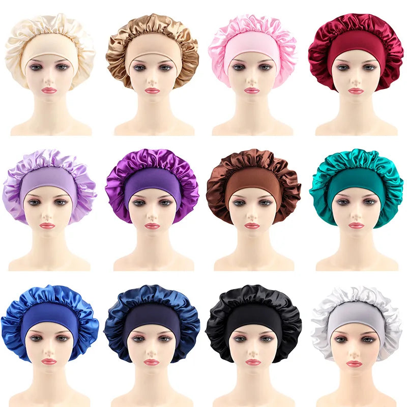 Bonnet satin nuit & bain — Protection cheveux & confort nocturne