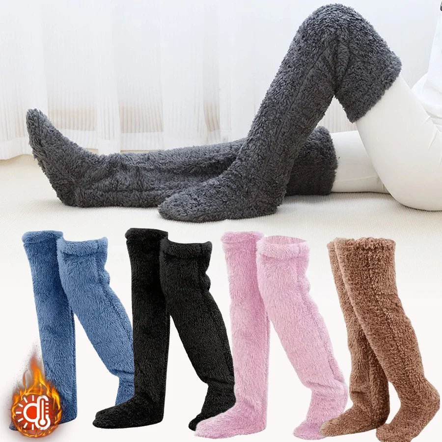 Chaussettes longues polaire — Jambes chaudes & nuits sans frisson