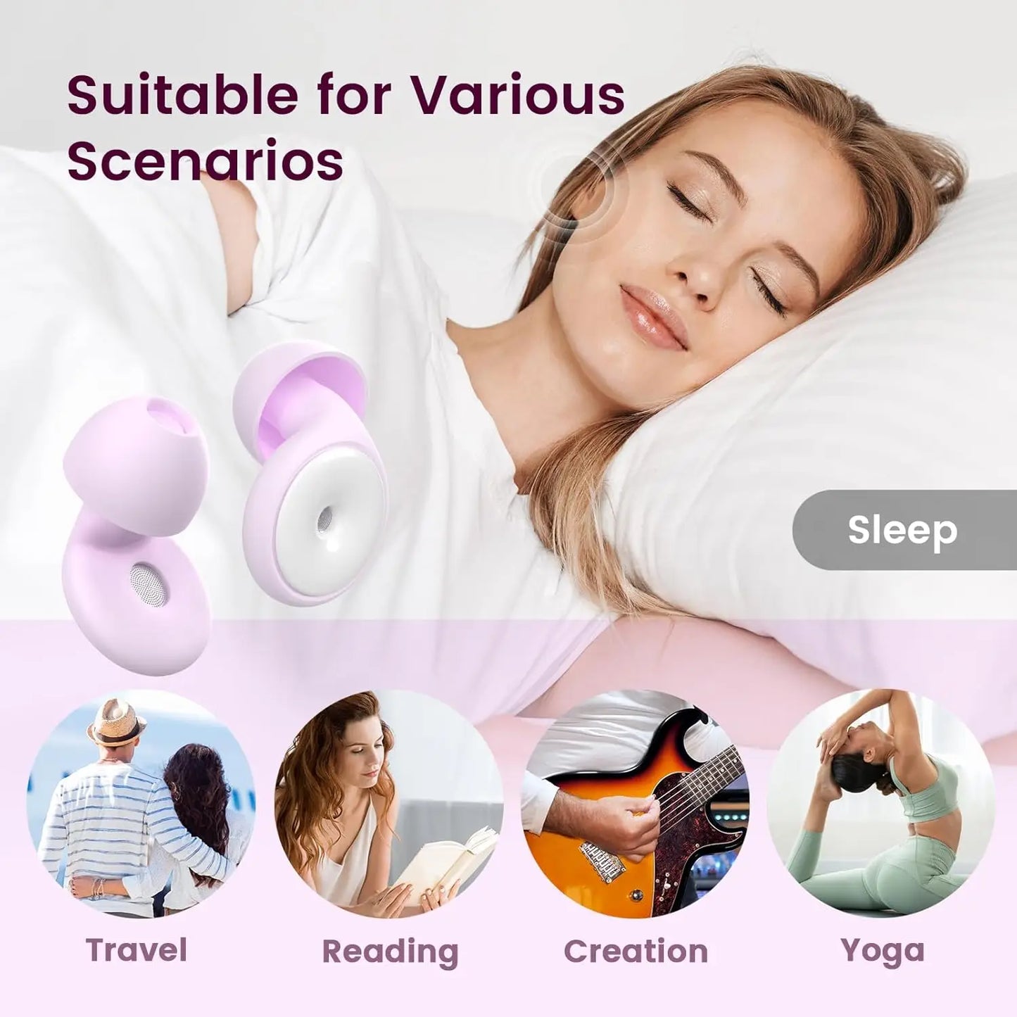 Bouchons d'oreille 3D silicone — Silence profond & sommeil sans bruit