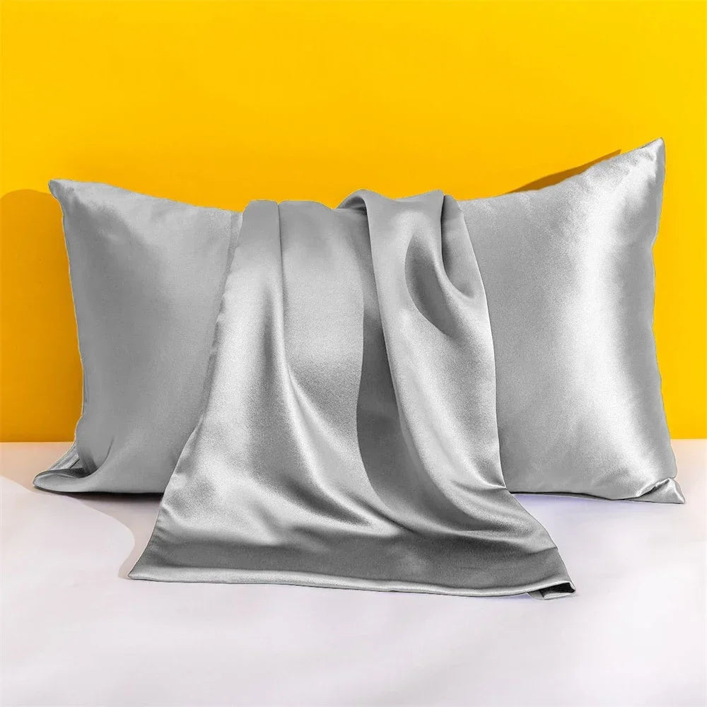Taies d'oreiller satin soie — Beauté nocturne & sommeil ressourçant