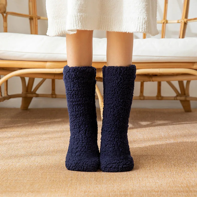 Chaussettes nuit lune épaisse — Chaleur hivernale & sommeil serein