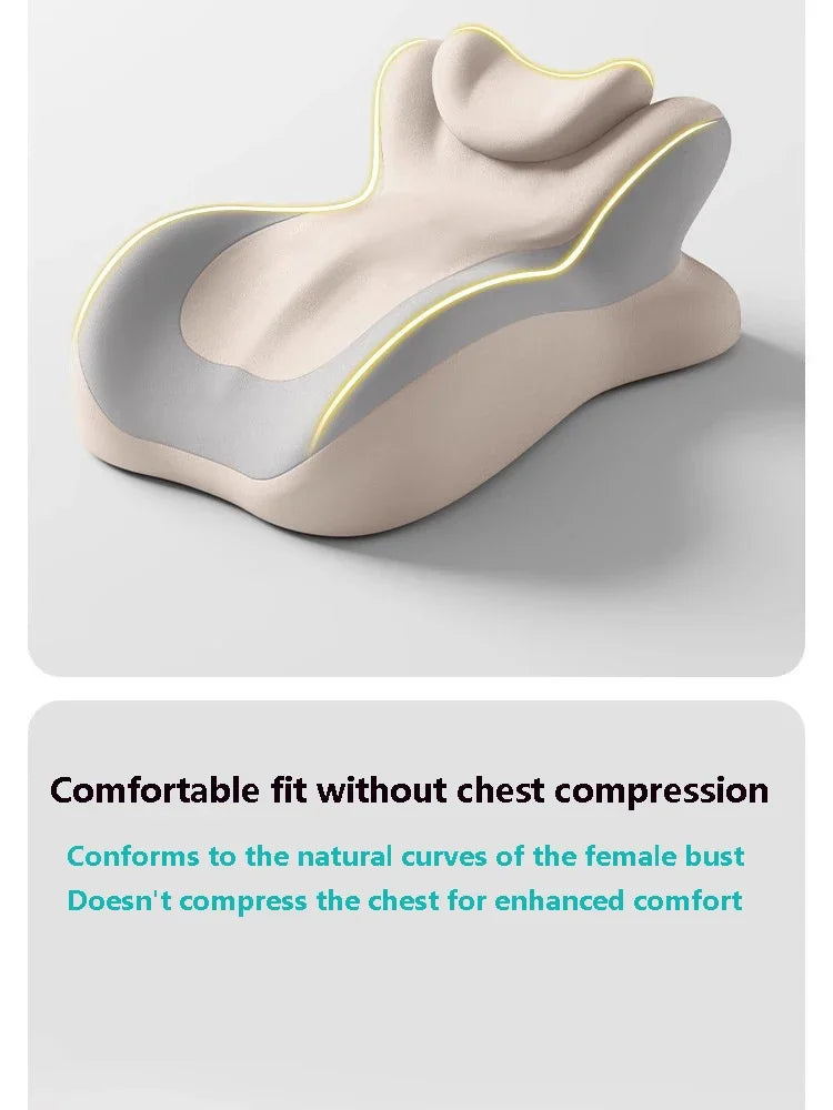 Oreiller mémoire de forme Nuitara — coupe transversale montrant les couches de confort
