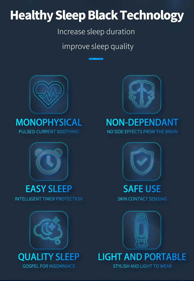 CES Intelligent Sleep Aid Watch Device Microcurrent Pulse Sleeping Instrument Rest Insomnia Hypnosis Anxiety Relief Sleeping Aid
