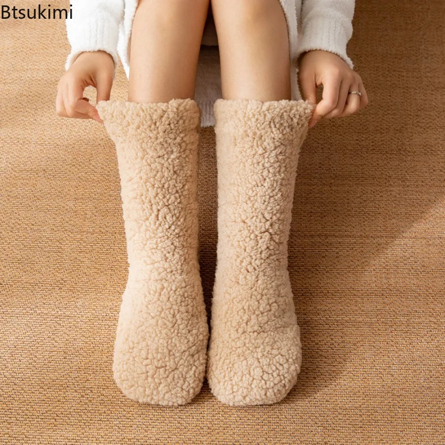 Chaussettes nuit lune épaisse — Chaleur hivernale & sommeil serein