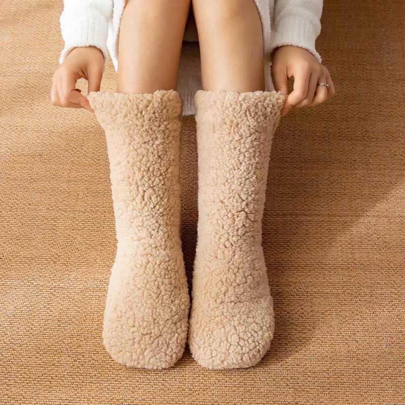 Chaussettes nuit lune épaisse — Chaleur hivernale & sommeil serein