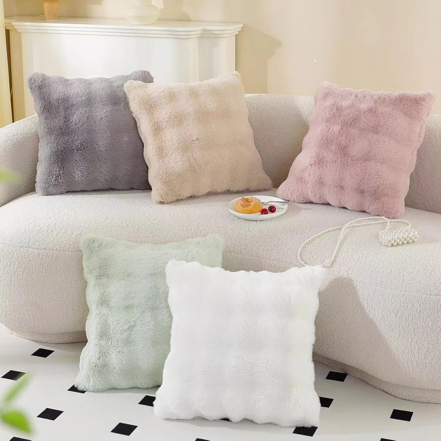 Housses de coussin peluche x2 — Cocon sensoriel & douceur nocturne