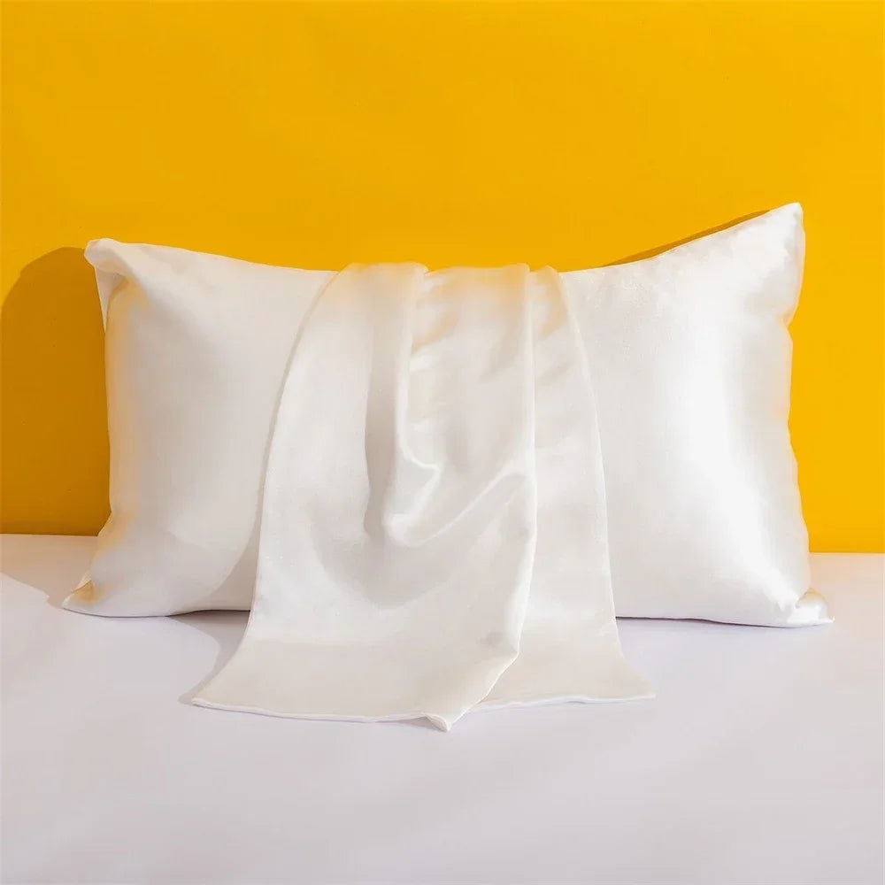 Taies d'oreiller satin soie — Beauté nocturne & sommeil ressourçant