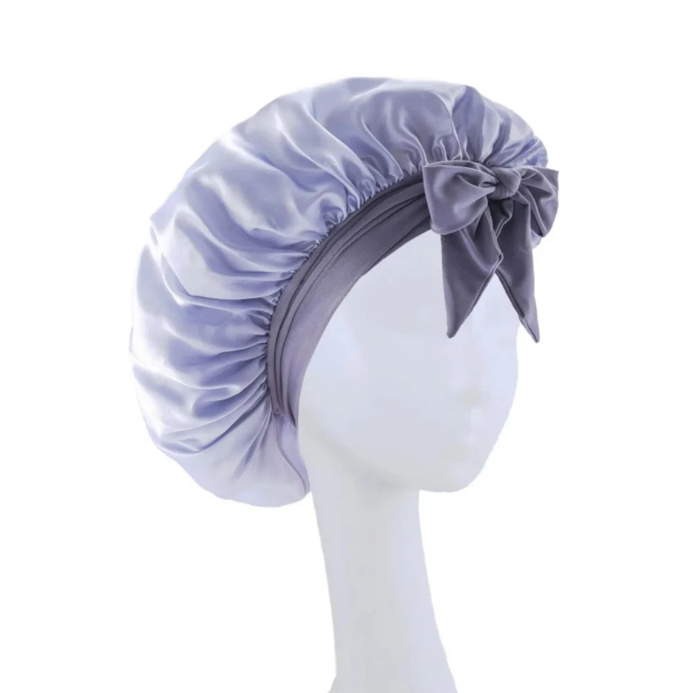 Bonnet satin unisexe lien réglable — Tous types de cheveux protégés