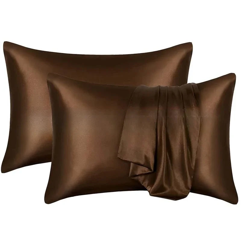 Taies d'oreiller satin soie — Beauté nocturne & sommeil ressourçant