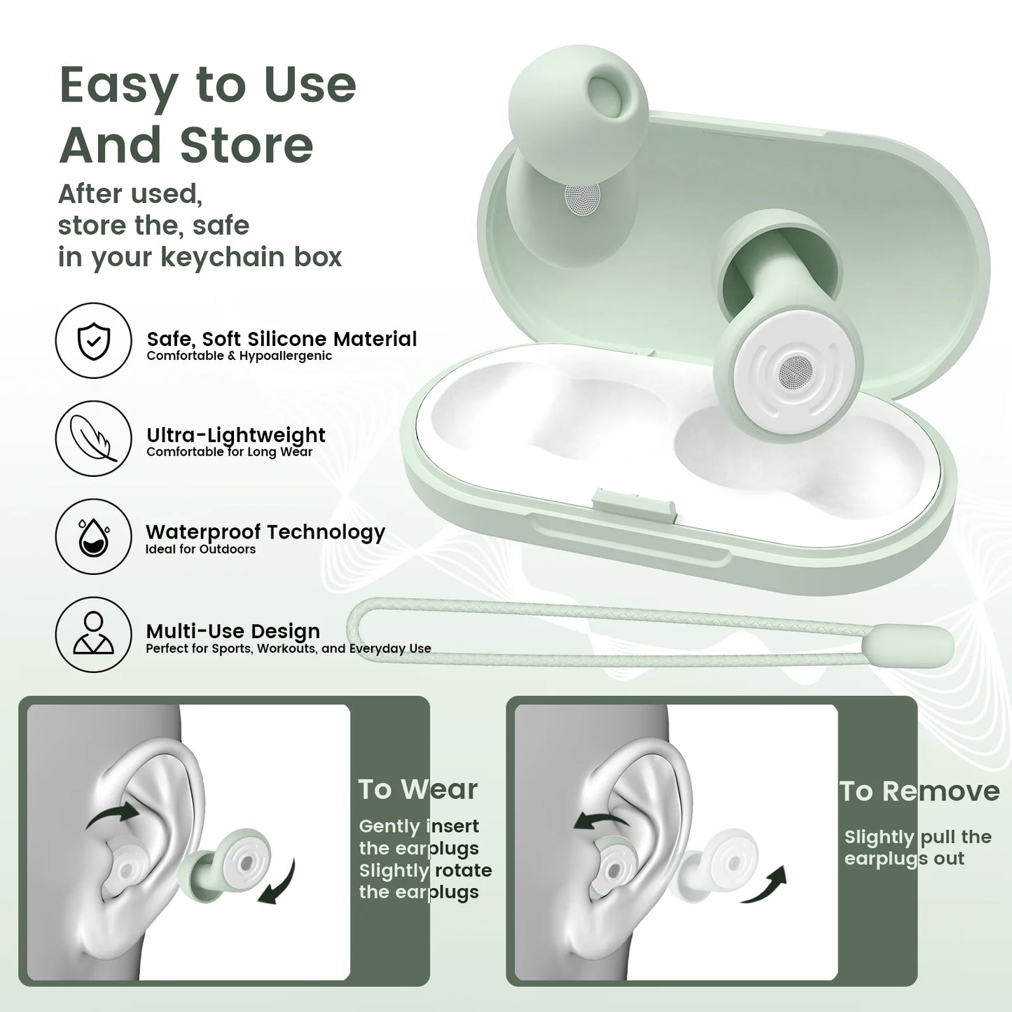 Bouchons d'oreille 3D silicone — Silence profond & sommeil sans bruit