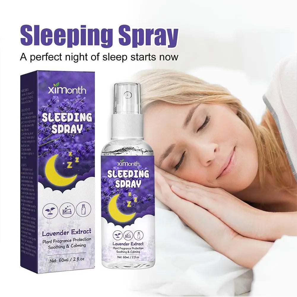 Spray sommeil lavande-vanille Nuitara 60ml — vue principale, flacon élégant
