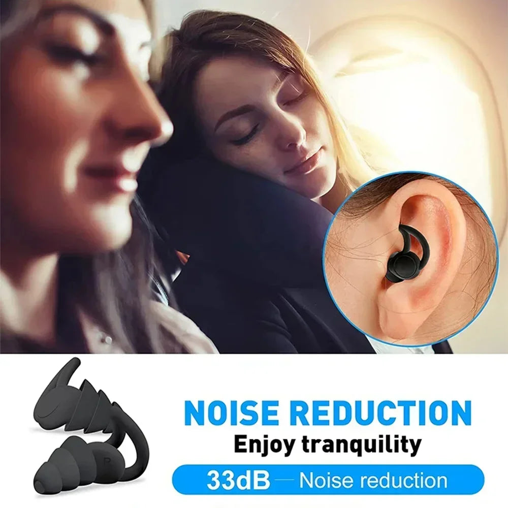 Bouchons silicone 3 couches — Triple protection sonore & sommeil serein