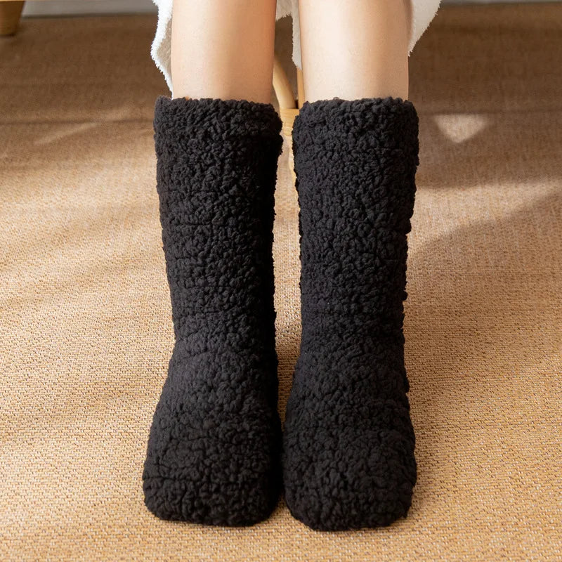 Chaussettes nuit lune épaisse — Chaleur hivernale & sommeil serein