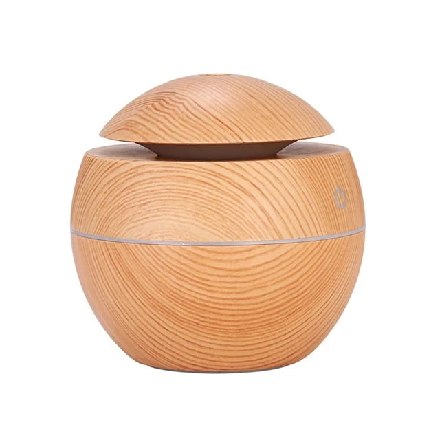 Diffuseur ultrasonique bois 130ml — Aromathérapie nocturne & air humidifié