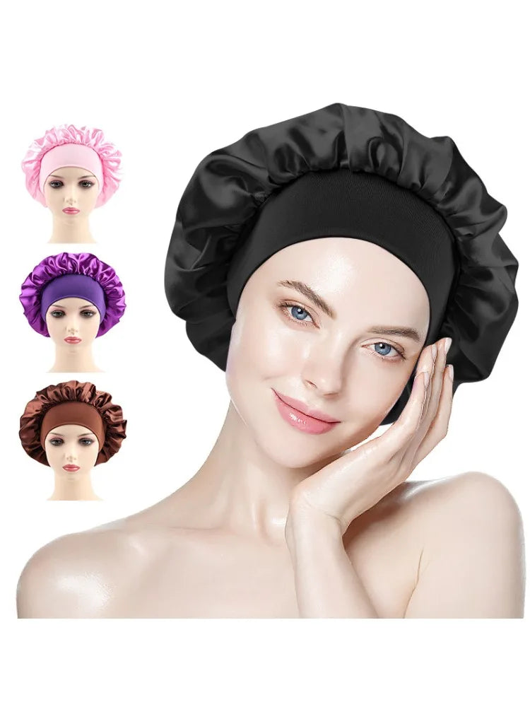 Bonnet satin nuit & bain — Protection cheveux & confort nocturne